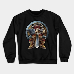 Viking On Throne - Nordic Norse Valhalla Crewneck Sweatshirt